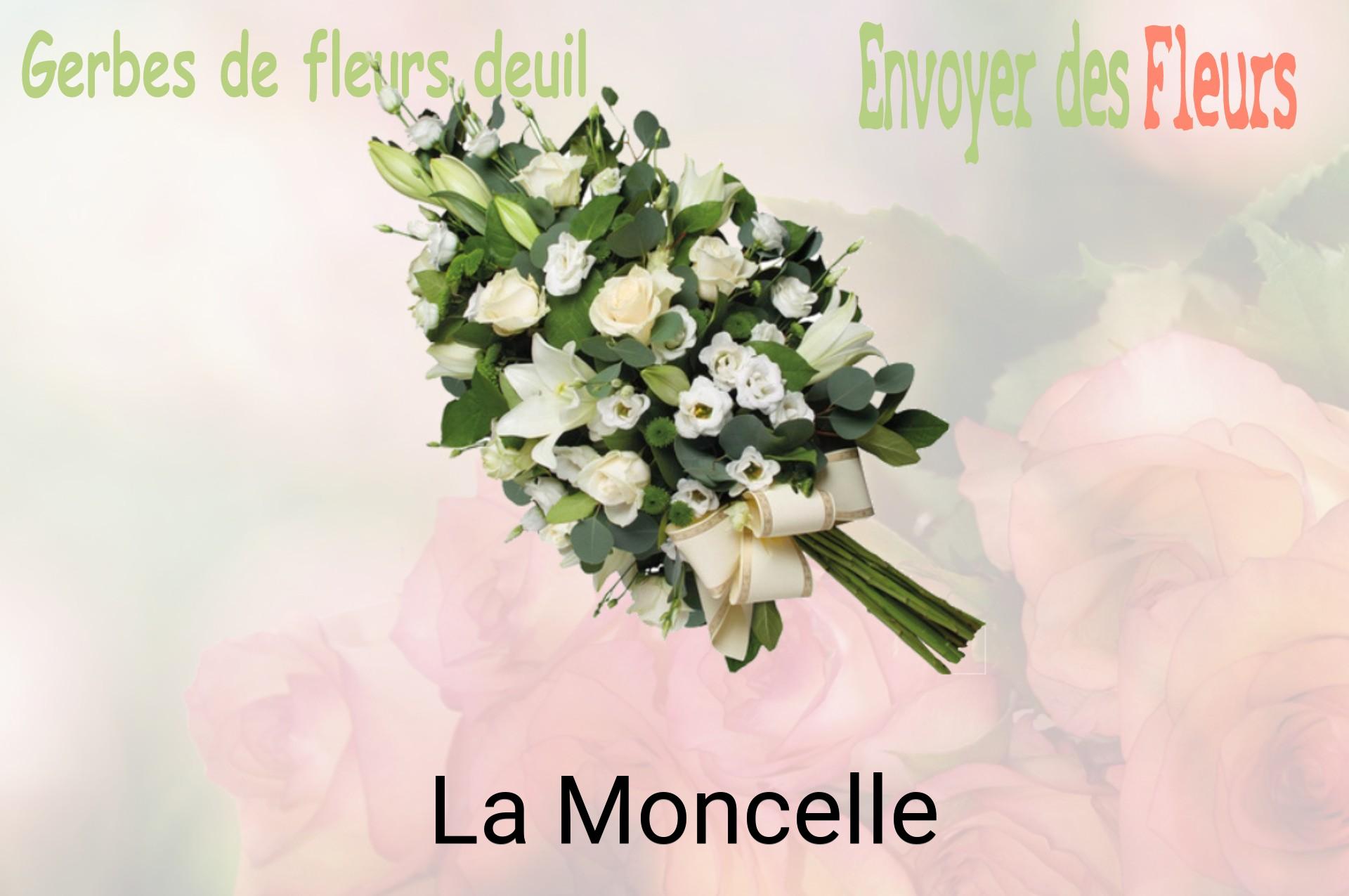 Gerbe de fleurs de deuil livrée à La Moncelle